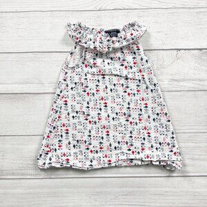 Nautica Baby Girl Dress Fish Print Ruffle Neck Sleeveless Summer 18 Months